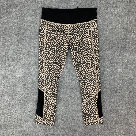 Lululemon Pace Rival Crop Leggings Womens 6 Animal Print Stretch Waist Active - Picture 3 of 15